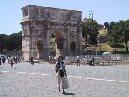 Erynn Arch next to Coloseum